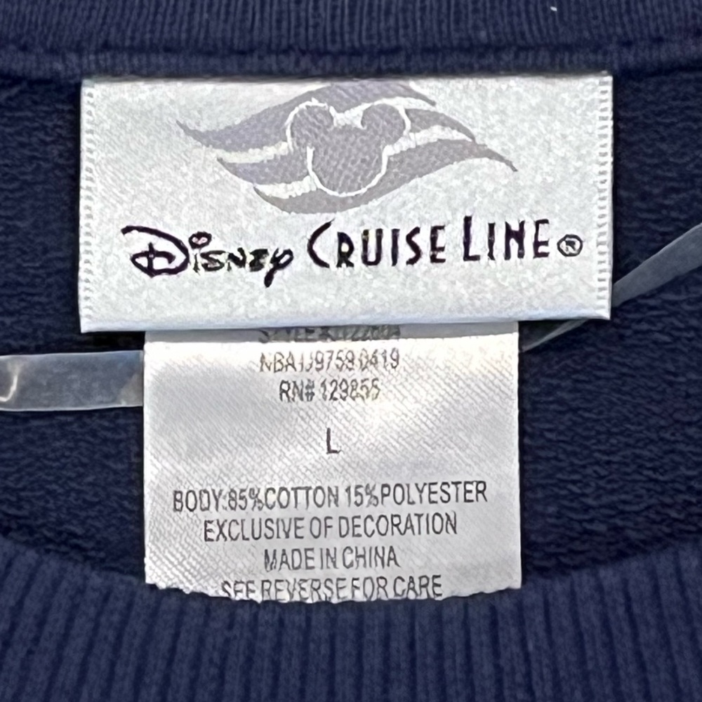 NWT Disney Cruise Line • Flip Sequin Logo Pullover Blue - L - Picture 5 of 8
